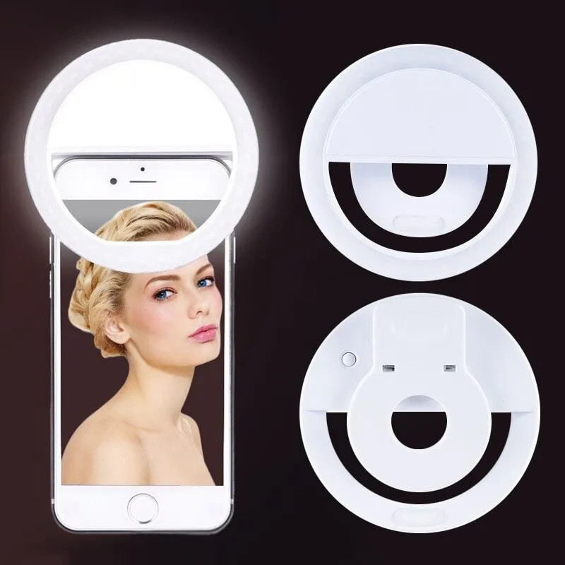 USB Rechargeable LED Selfie Ri - Photography Lighting Background 评论和价格