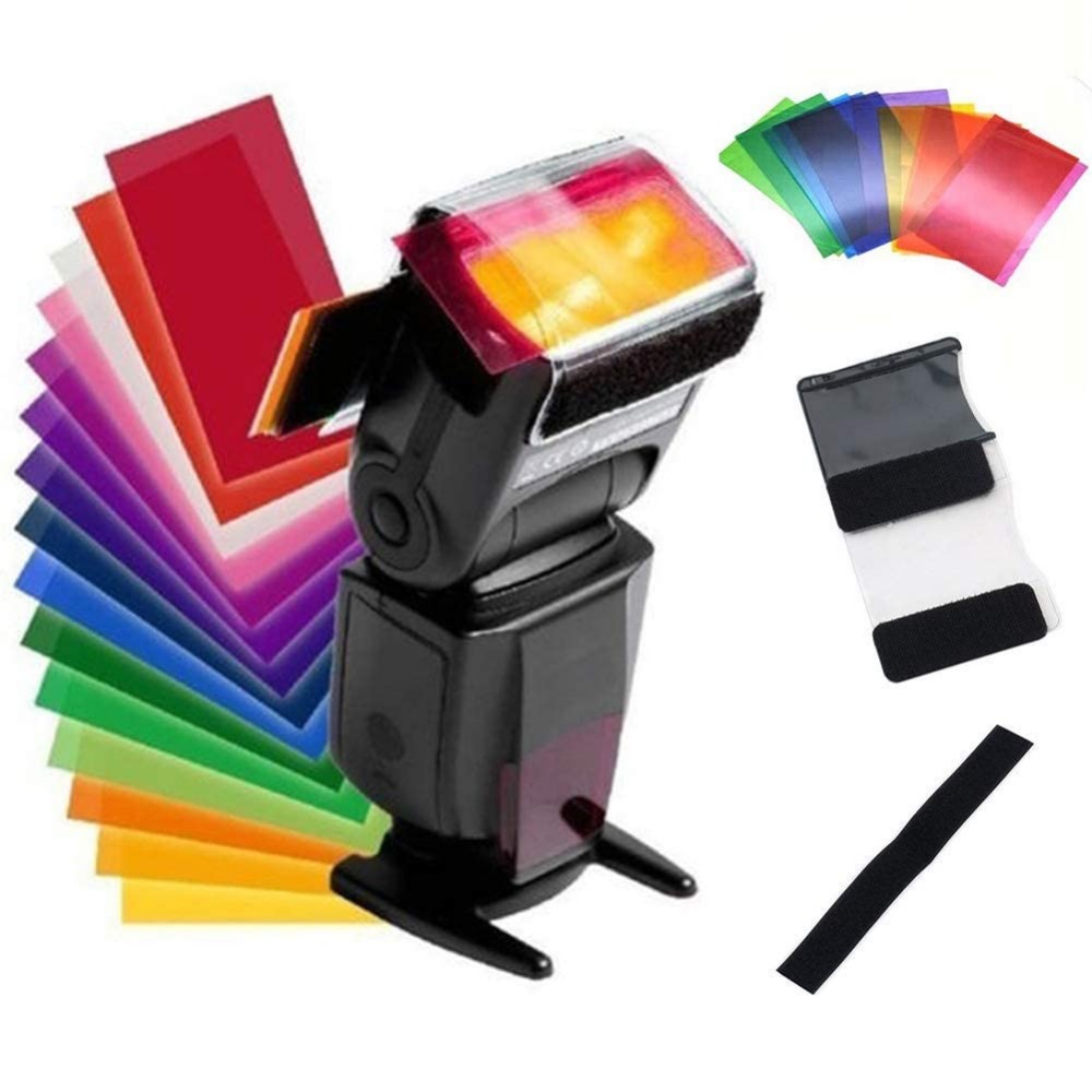 12 Colors Camera Flash Gels Li - Photography Lighting For Portraits 评论和价格