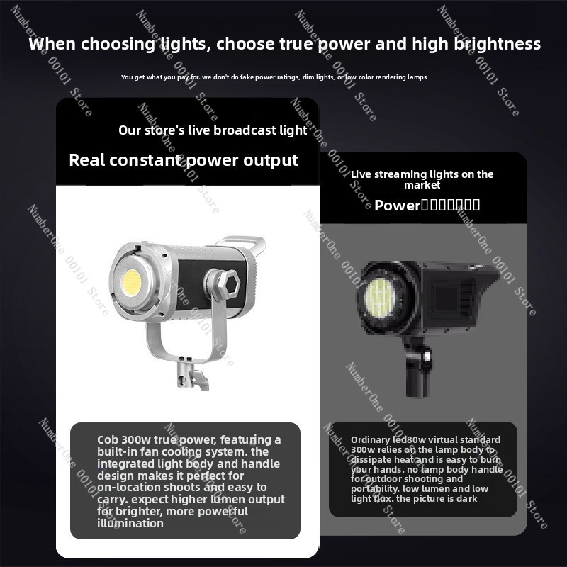 300W COB Photography Light Dua - Photography Lighting For Portraits 评论和价格