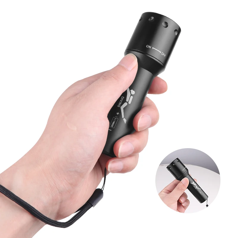 New T6 LED Diving Torch Long-R - Photography Lighting 评论和价格
