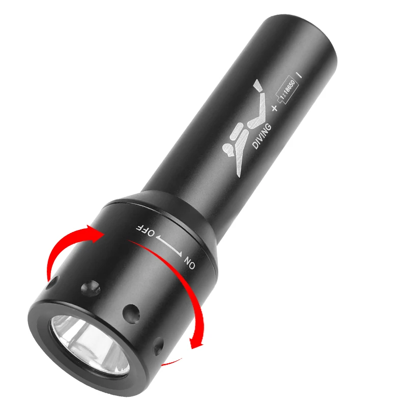 New T6 LED Diving Torch Long-R - Photography Lighting 评论和价格